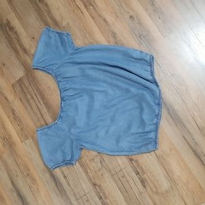 EXPRESS 100% Lyocell Chambray Denim Jean Shirt